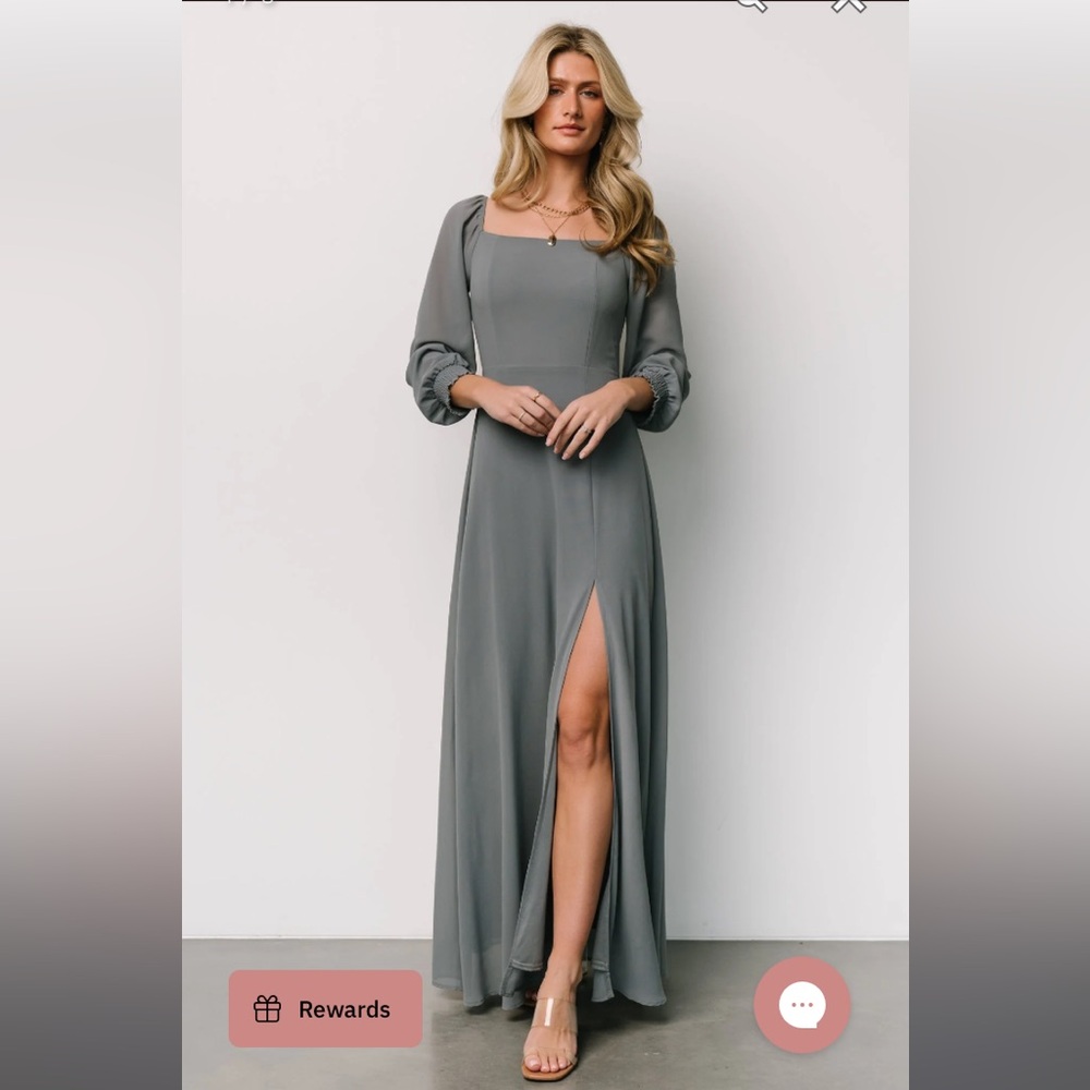 Giselle Maxi Dress Dusty Blue Balticborn